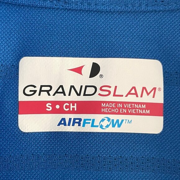Grand Slam Air Flow Athletic SS 3 Button Poly Polo Golf Shirt Blue Sz S NWOT - Picture 7 of 10